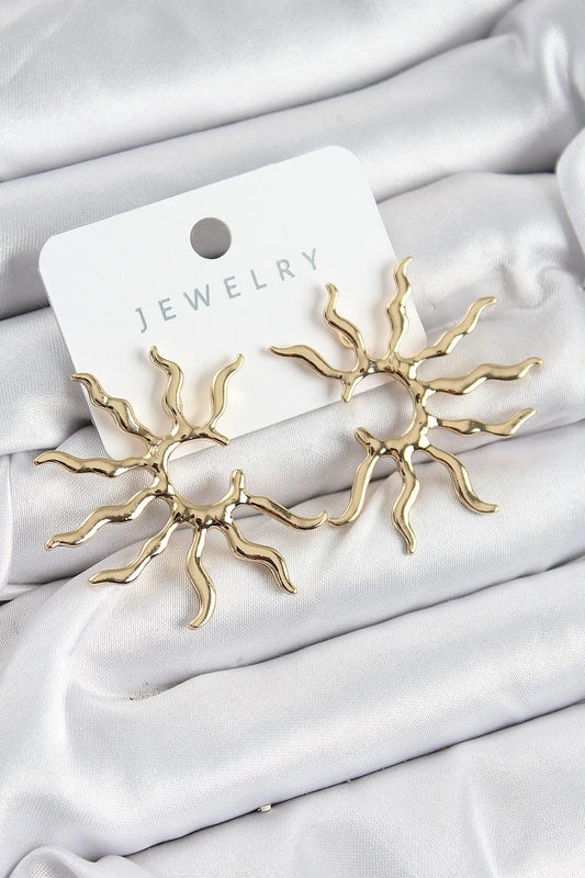 Güneş Model Gold Renk Kadın Küpe