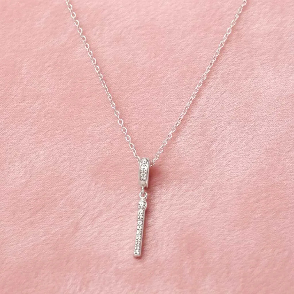 Minimal Zirkon Taşlı Gümüş Kolye